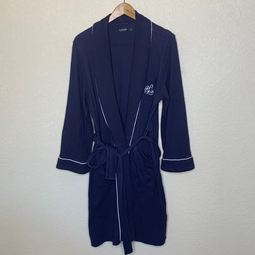 Lauren Ralph Lauren Navy Blue Robe